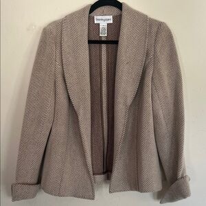 Bloomingdale’s wool angora open front blazer